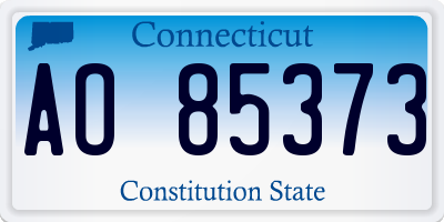 CT license plate AO85373