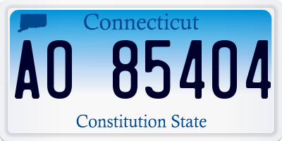 CT license plate AO85404