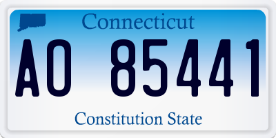 CT license plate AO85441