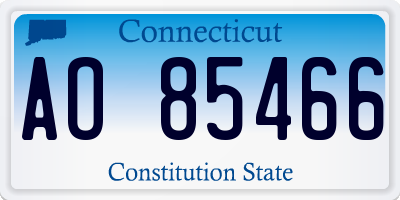 CT license plate AO85466
