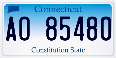 CT license plate AO85480