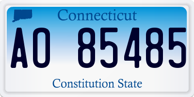 CT license plate AO85485
