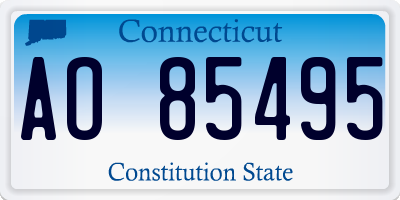CT license plate AO85495