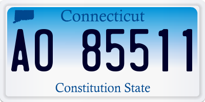 CT license plate AO85511