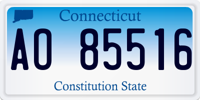 CT license plate AO85516