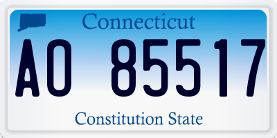 CT license plate AO85517