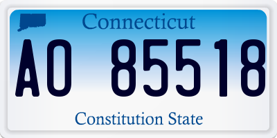 CT license plate AO85518