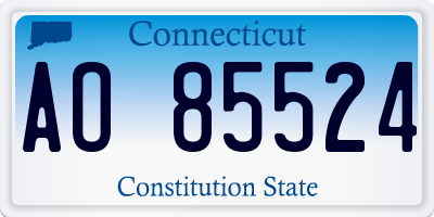 CT license plate AO85524