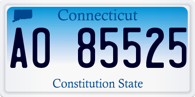 CT license plate AO85525