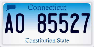 CT license plate AO85527