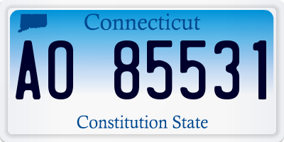 CT license plate AO85531