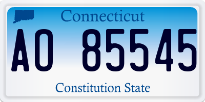 CT license plate AO85545