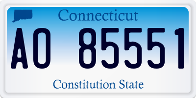 CT license plate AO85551