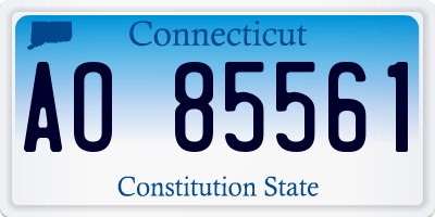 CT license plate AO85561