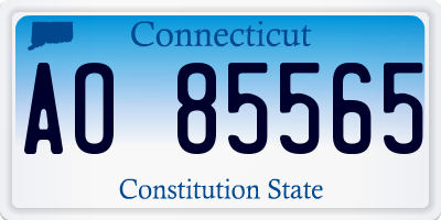 CT license plate AO85565