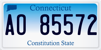 CT license plate AO85572