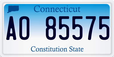 CT license plate AO85575