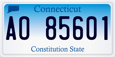 CT license plate AO85601