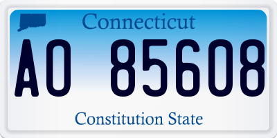 CT license plate AO85608