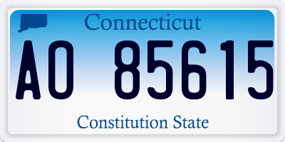 CT license plate AO85615