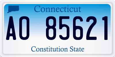 CT license plate AO85621