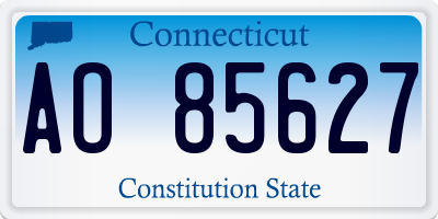 CT license plate AO85627