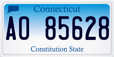 CT license plate AO85628