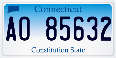 CT license plate AO85632