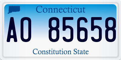 CT license plate AO85658