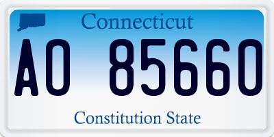 CT license plate AO85660