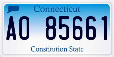 CT license plate AO85661