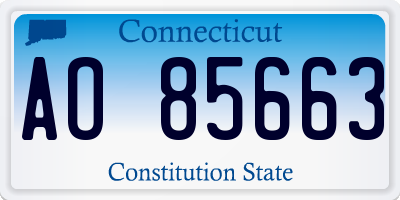 CT license plate AO85663