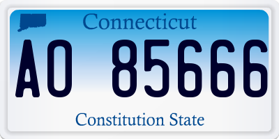 CT license plate AO85666