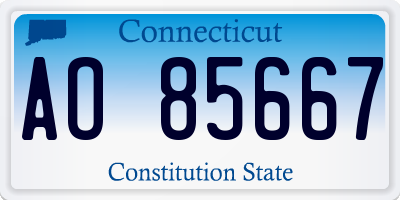 CT license plate AO85667