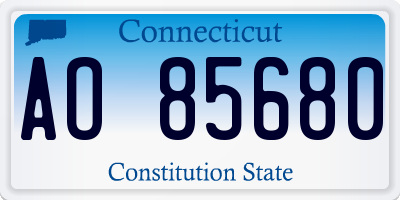 CT license plate AO85680