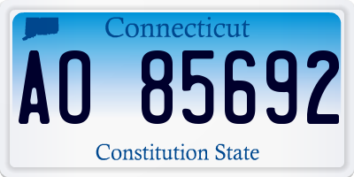 CT license plate AO85692