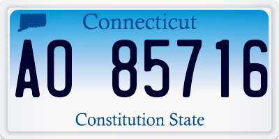 CT license plate AO85716