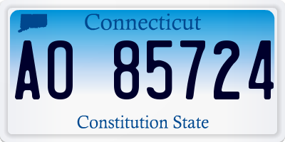 CT license plate AO85724