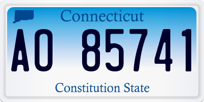 CT license plate AO85741