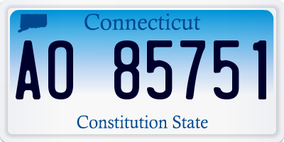 CT license plate AO85751