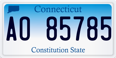 CT license plate AO85785