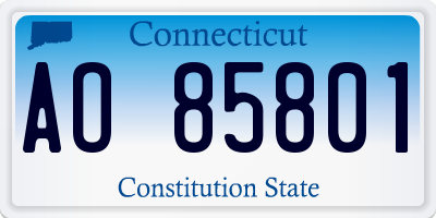 CT license plate AO85801