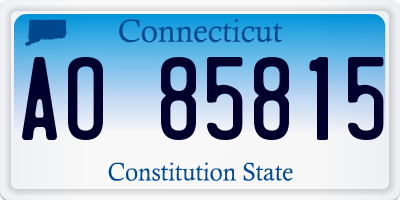CT license plate AO85815