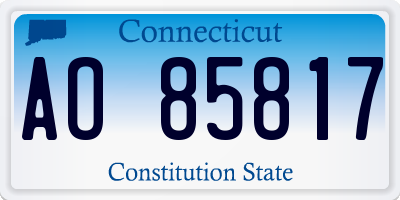 CT license plate AO85817