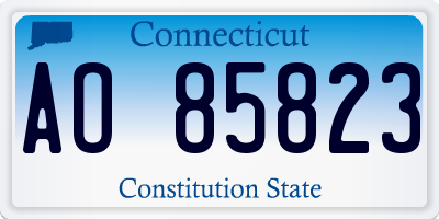 CT license plate AO85823