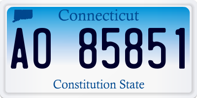 CT license plate AO85851