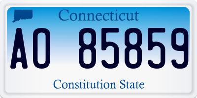 CT license plate AO85859