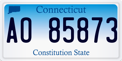 CT license plate AO85873