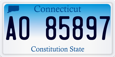 CT license plate AO85897