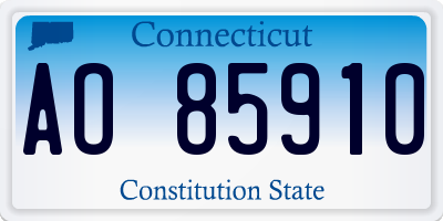 CT license plate AO85910